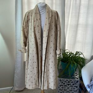 Embroidered swing coat dress jacket raindrops womens sz S